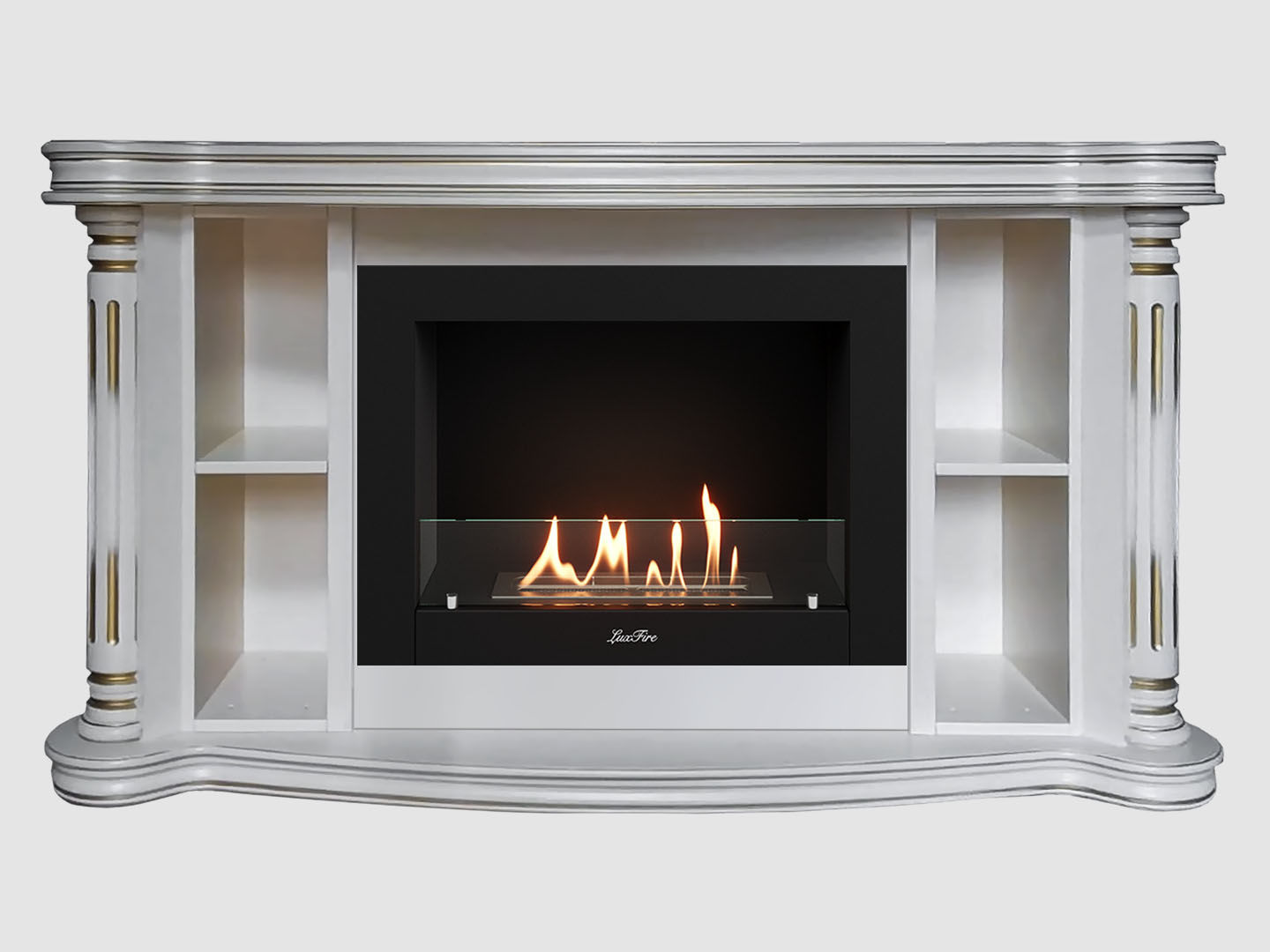 Каминный портал МДФ "Романс 1500" с биокамином Lux Fire "Фаер Бокс 2-33" (белый) Каминный портал МДФ "Романс 1500" с биокамином Lux Fire "Фаер Бокс 2-33" (белый) по цене 108 100 руб.