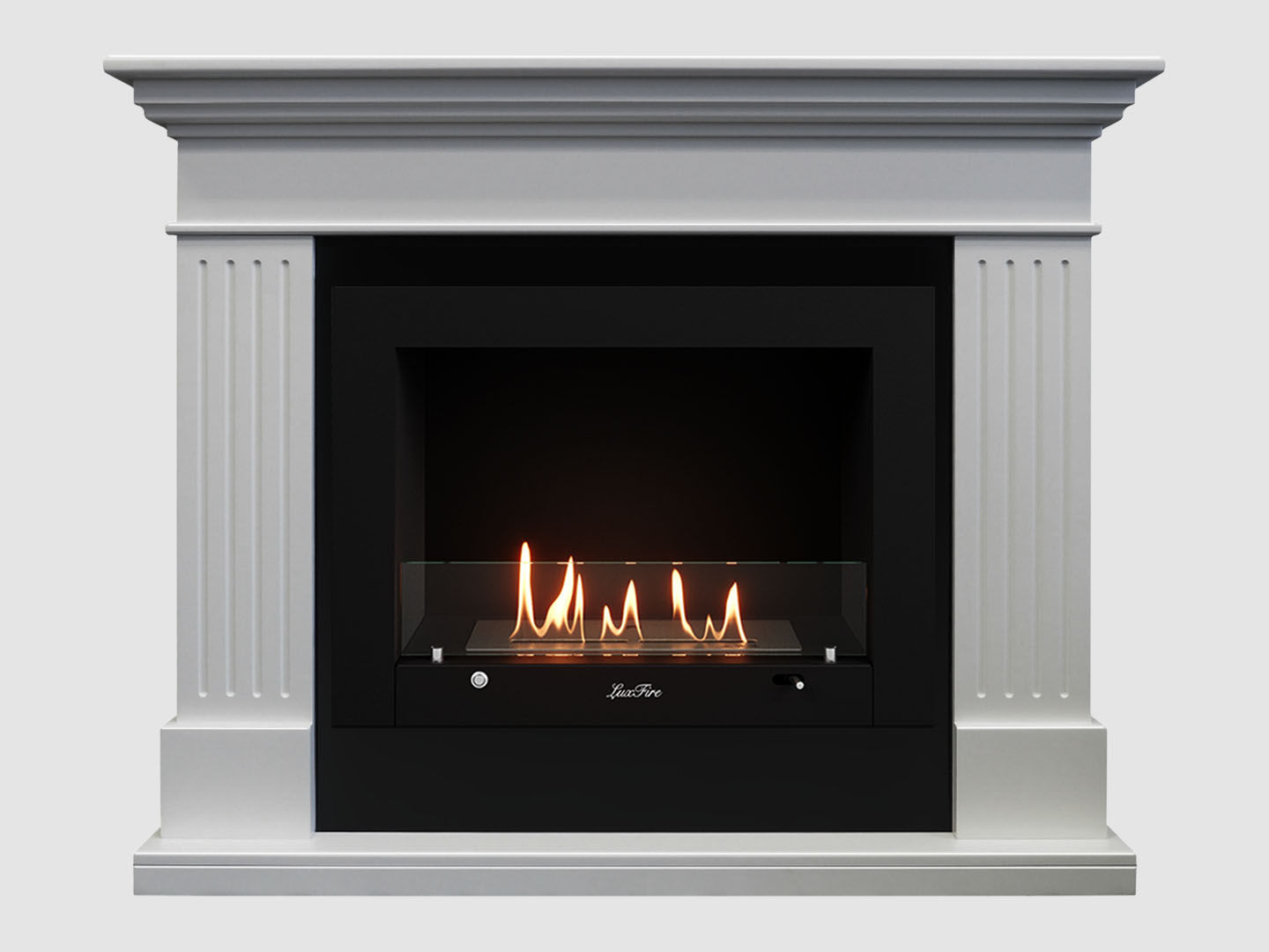 Каминный портал МДФ "Турин 1280" с биокамином Lux Fire "Фаер Бокс 3-30" (белый) Каминный портал МДФ "Турин 1280" с биокамином Lux Fire "Фаер Бокс 3-30" (белый) по цене 97 600 руб.