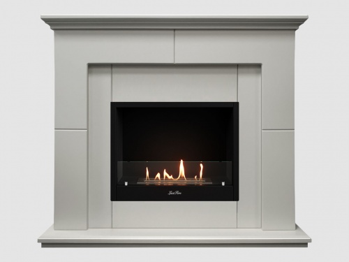 Каминный портал МДФ "Пьер 1200" с биокамином Lux Fire "Фаер Бокс 1-30" (белый) Каминный портал МДФ "Пьер 1200" с биокамином Lux Fire "Фаер Бокс 1-30" (белый)