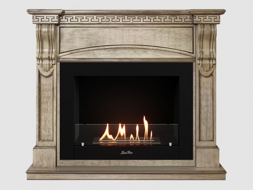 Каминный портал МДФ "Мюнхен 1250" с биокамином Lux Fire "Фаер Бокс 2 - 33" (бежевый) Каминный портал МДФ "Мюнхен 1250" с биокамином Lux Fire "Фаер Бокс 2 - 33" (бежевый)