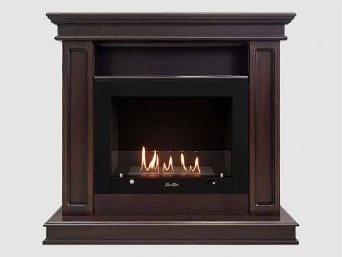 Каминный портал МДФ "Раймонд 1250" с биокамином Lux Fire "Фаер Бокс 3 - 33" (темный орех) Каминный портал МДФ "Раймонд 1250" с биокамином Lux Fire "Фаер Бокс 3 - 33" (темный орех)