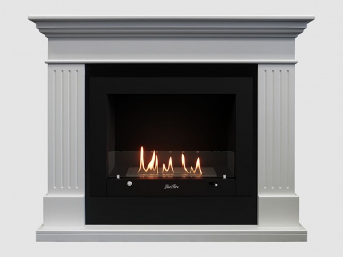 Каминный портал МДФ "Турин 1280" с биокамином Lux Fire "Фаер Бокс 3-25.5" (белый) Каминный портал МДФ "Турин 1280" с биокамином Lux Fire "Фаер Бокс 3-25.5" (белый)