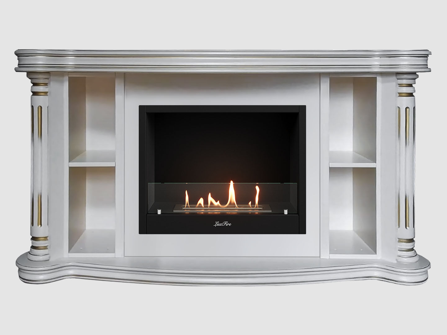 Каминный портал МДФ "Романс 1300" с биокамином Lux Fire "Фаер Бокс 1-30" (белый) Каминный портал МДФ "Романс 1300" с биокамином Lux Fire "Фаер Бокс 1-30" (белый) по цене 91 400 руб.