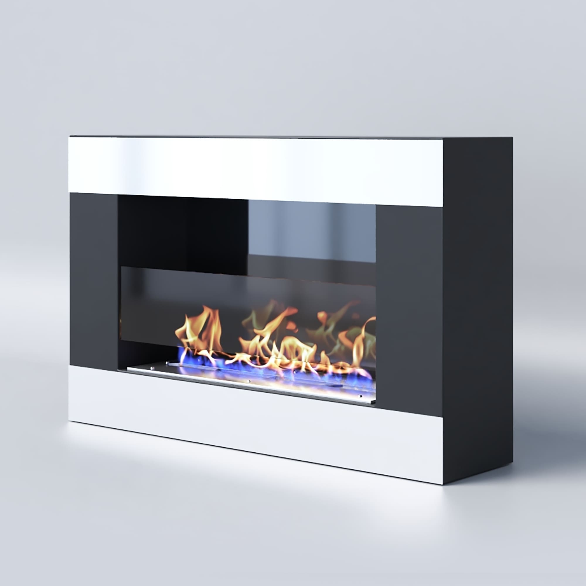 Биокамин "Русский огонь" Модерн 650N настенный с декоративным стеклом (стемалитом) по цене 30 250 руб.