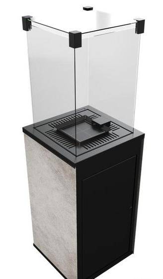 Газовый нагреватель Kratki PATIO/M/G31/37Mbar/Q/O/G, Oxide Grigio, с ручным управлением