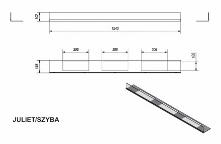 Стекло декоративное для биокамина JULIET/1800 Стекло декоративное для биокамина JULIET/1800 по цене €303