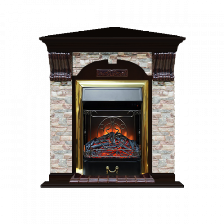 Арочный Грот цветной угловой (венге)+Majestic Brass