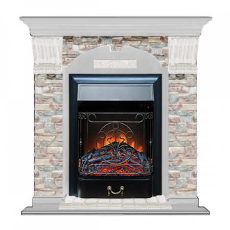 Арочный Грот цветной (беленый дуб)+Majestic Black