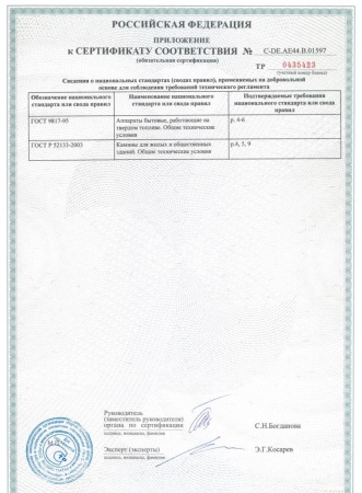 
Газовая топка Vero Design NI G3 H3